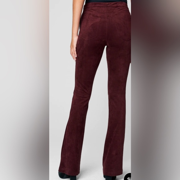NEW Blank NYC Faux Suede Mini Flare Pocket Pants in Bordeaux - Size 30 - Picture 6 of 9